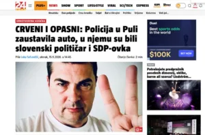 Pijan in s ponarejeno vozniško: član SD in asistent evropskega poslanca Nemca, Denis Sarkić, vklenjen na Hrvaškem