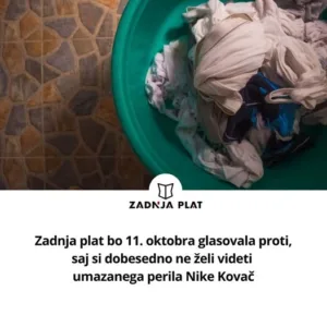 Zadnja plat: “Saj imamo radi umazane zadeve. Ampak nekje je treba postavit črtico.”
